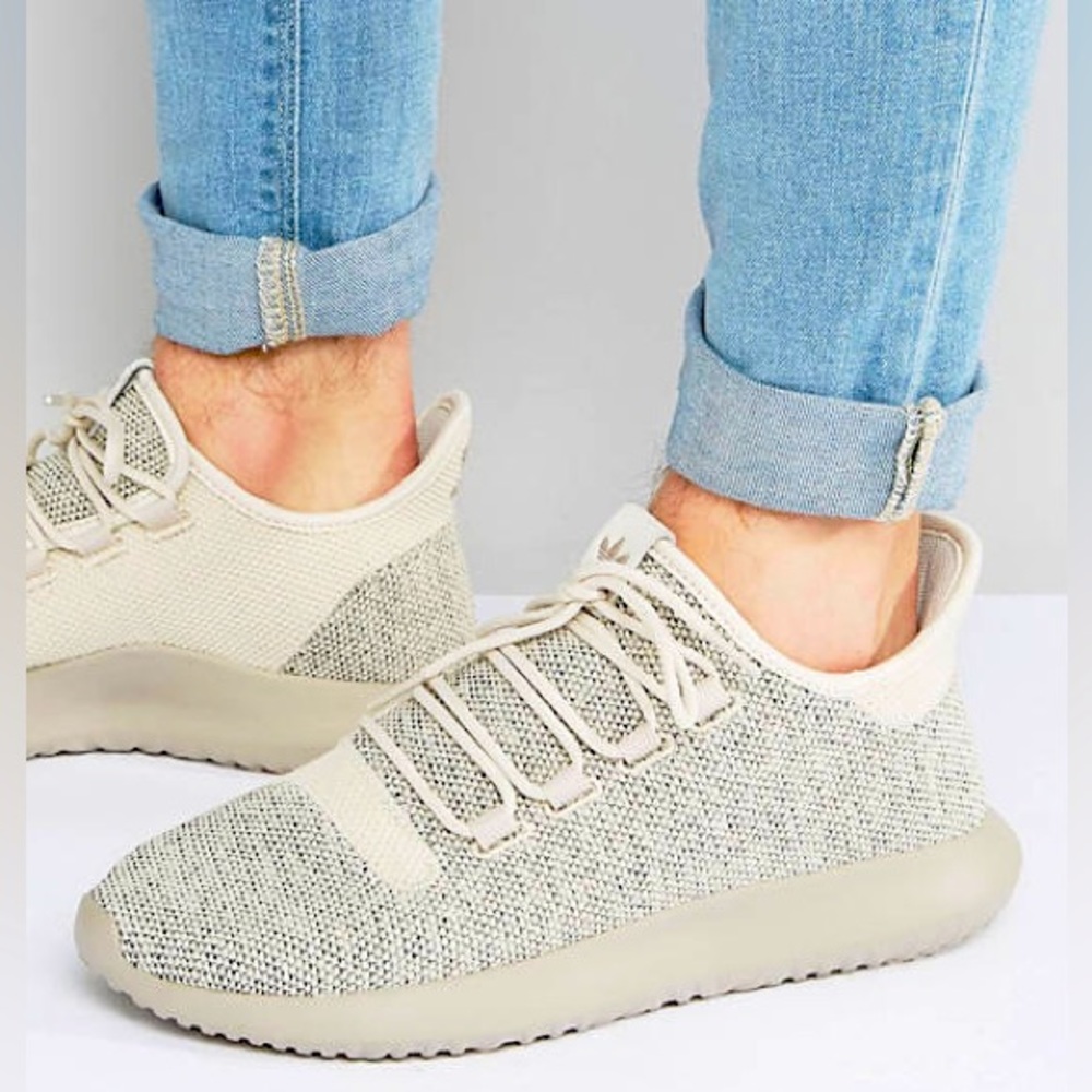 Adidas Mens Original Tubular Shadow Knit Sneakers in Brown - men’s 6